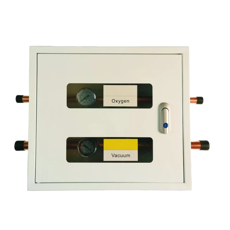 Hospital gas supply system with medical gas zone valve box with alarm