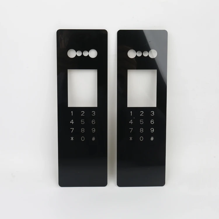 
Factory price acrylic for door lock oem pmma silk-screen printed control panel 