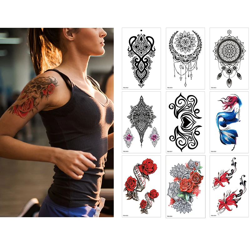 3D Semi Permanent Body Tatoo Sticker Printer Skull Lion Tatuaje Temporal Paper For Men Realism Custom Henna Tattoo Body Art