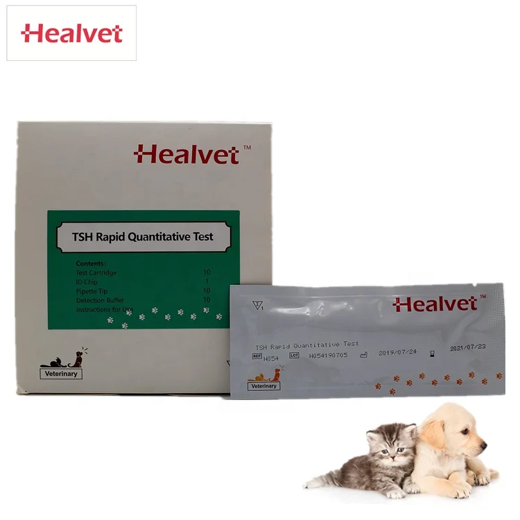 Healvet POCT pet diagnostic canine feline Vet test immunoassay fluorescence analyzer veterinary TSH test kit