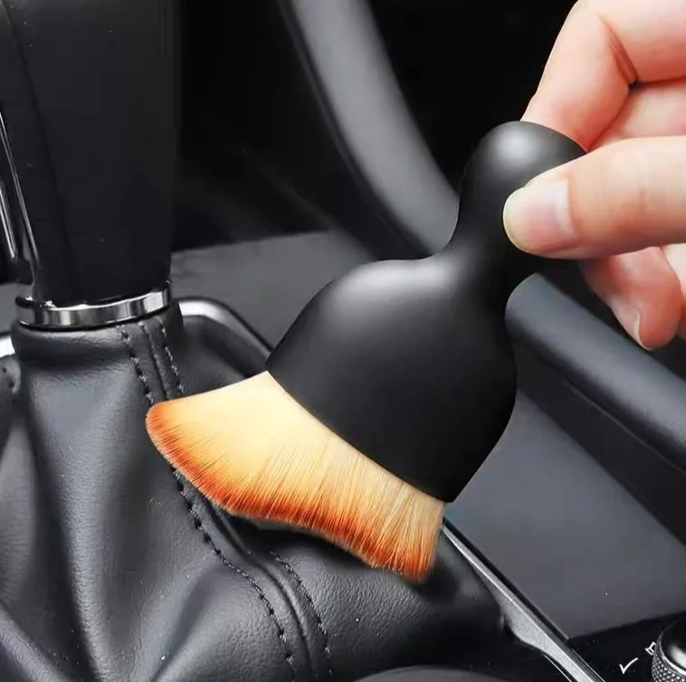 Small MOQ Car Dashboard Cleaning Pretty Soft Brush Compact Cheap Auto Interior Detailing Brush