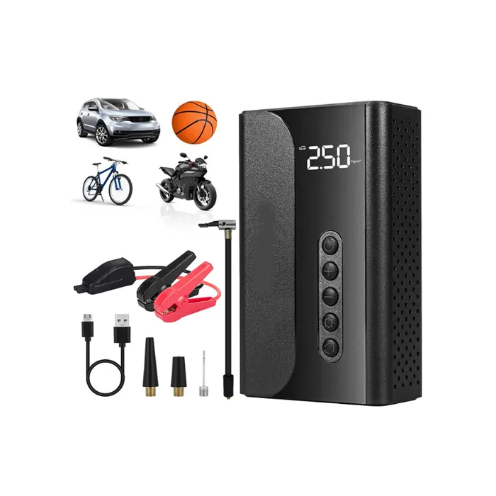 4 in 1 10400mAh portable car jump starter with air compressor Auto Repair Tools