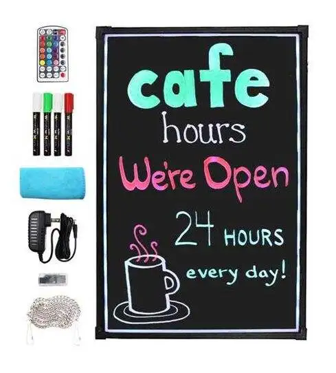 New Ideas Fluorescent Led Flashing Message Writing Sign Advertising Board With Remote Control