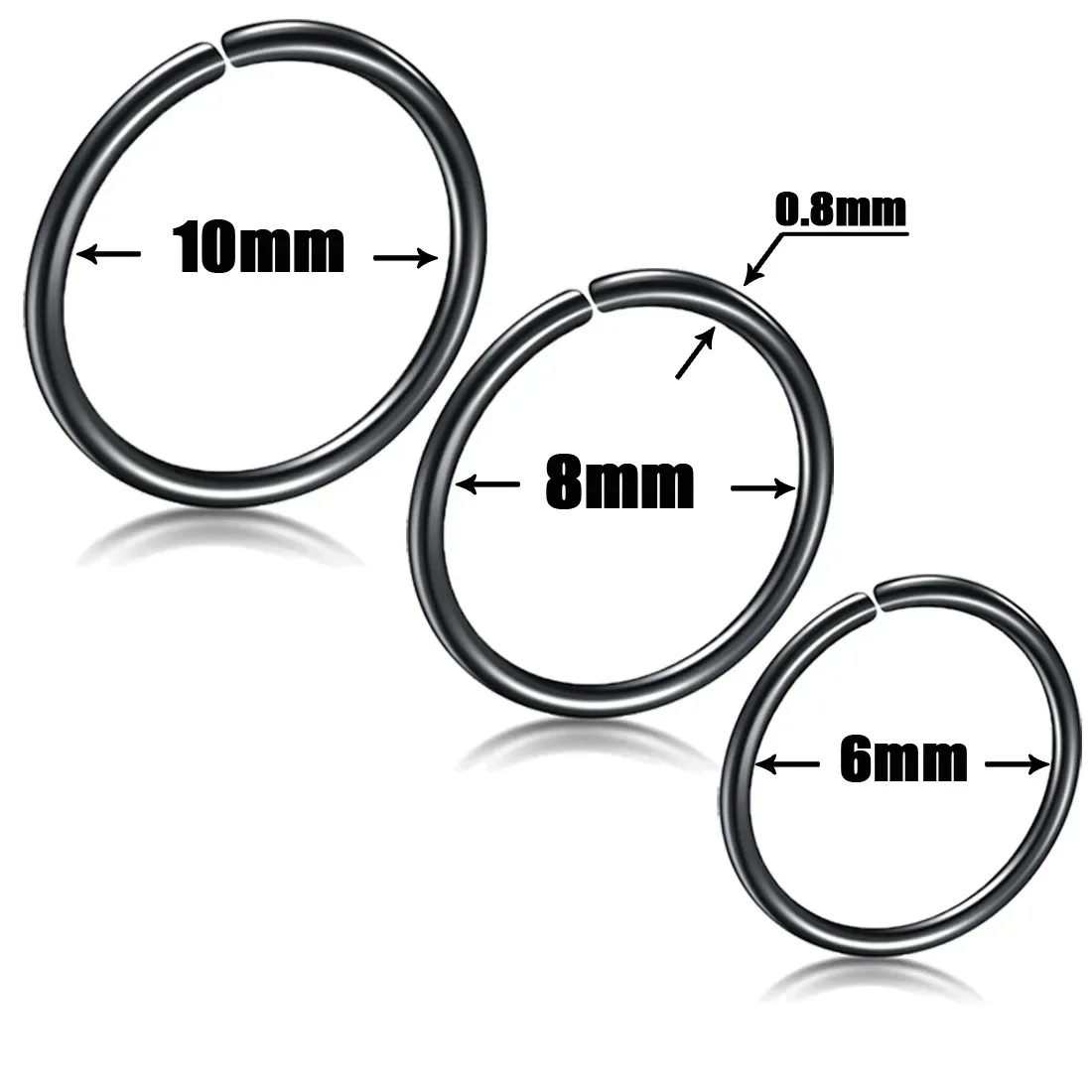 Stainless Steel Clip Hoop Nose Lip Ring Hip Hop Women Men None Piercing Jewelry Seamless Nose Ring