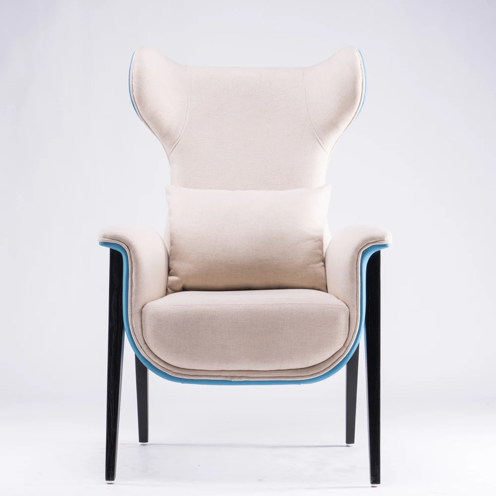 Modern High Back Leather Leisure With Armrests For Coffee Restaurant