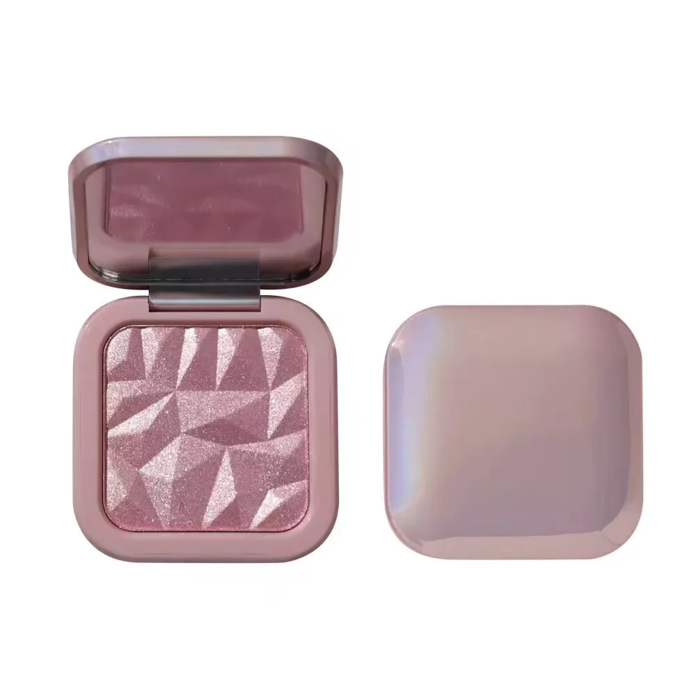 Custom Own Logo Pressed Blusher Cute Shell Glitter Make Up Organic Highlight Blush