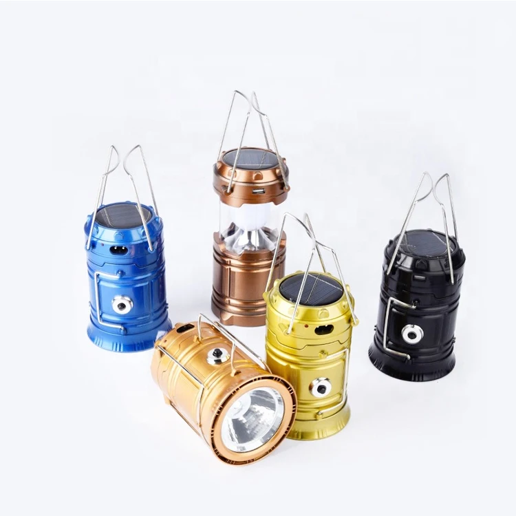 Abs Rechargeable Solar Powered Camping Lantern Outdoor Solar Zoom Camping Tent Light