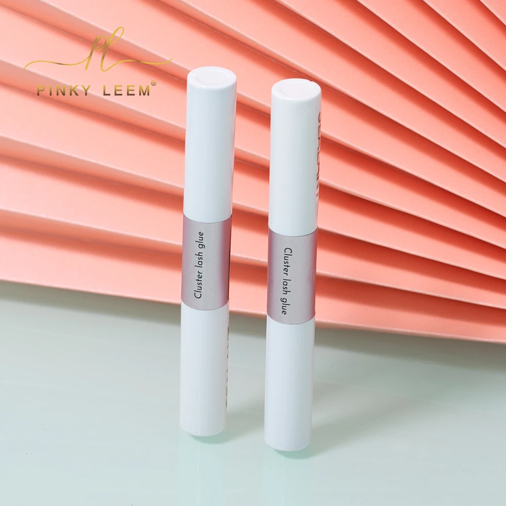 Pinky leem Custom logo 2 In1 Bond and Seal Eyelash Glue Double-headed Lash Water Proof Diy Long-lasting