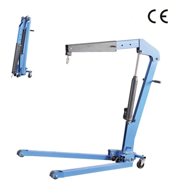 1 Ton Folding Shop Crane Hydraulic Car Engine Crane Lifting Machine
