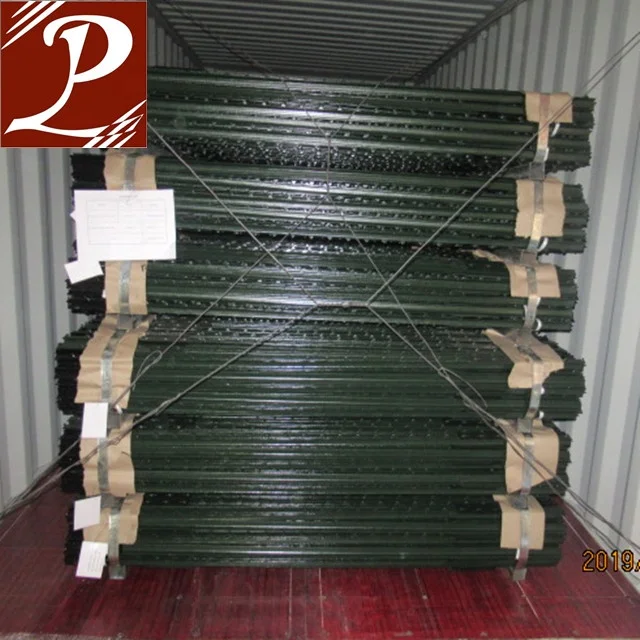 America type green painted 6.5ft T pillars metal t post fence post