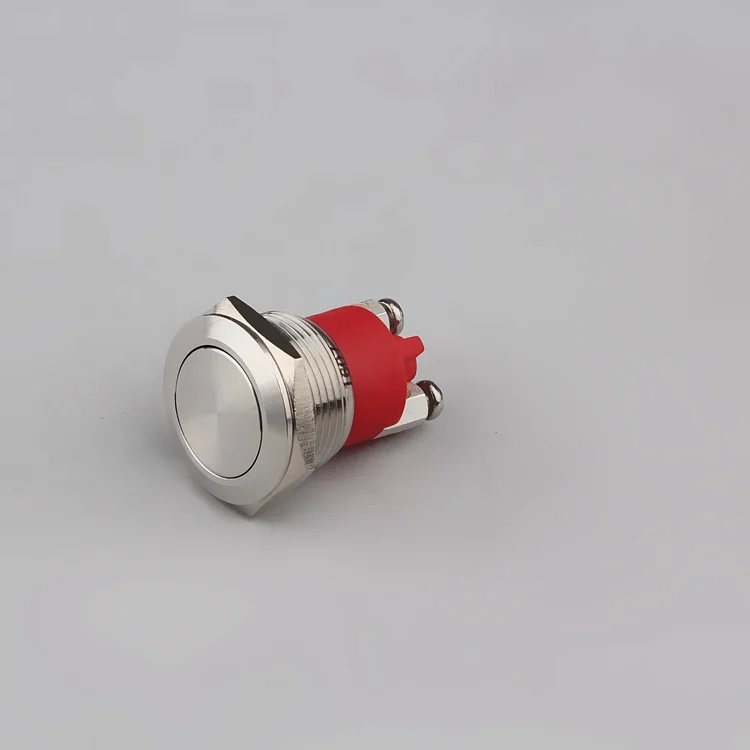 CMP Metal 19mm Momentary Push Button Switch Waterproof IP67 with Max. Voltage 250vac and Max. Current 5a