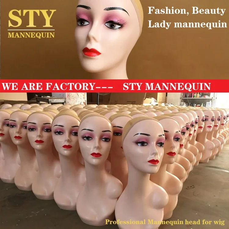 Factory wholesale female mannequin realistic head african american mannequin head with stand mannequin for jewellery display