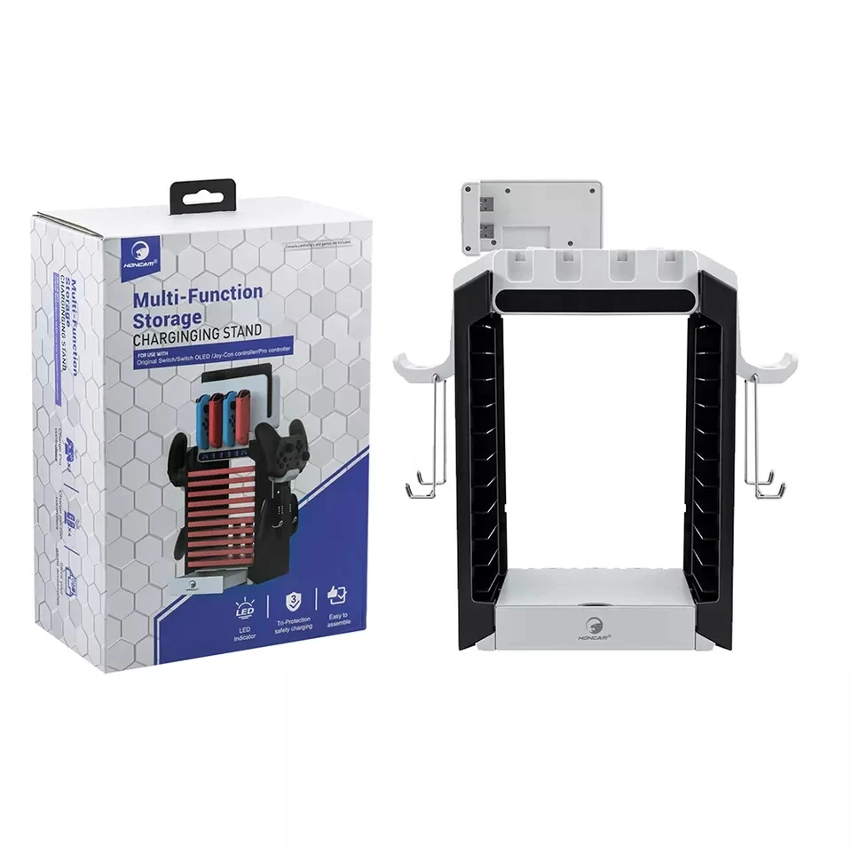 Game Disc  Charging Bracket Storage Tower  Stand Holder  Charger For Nintendo Switch OLED