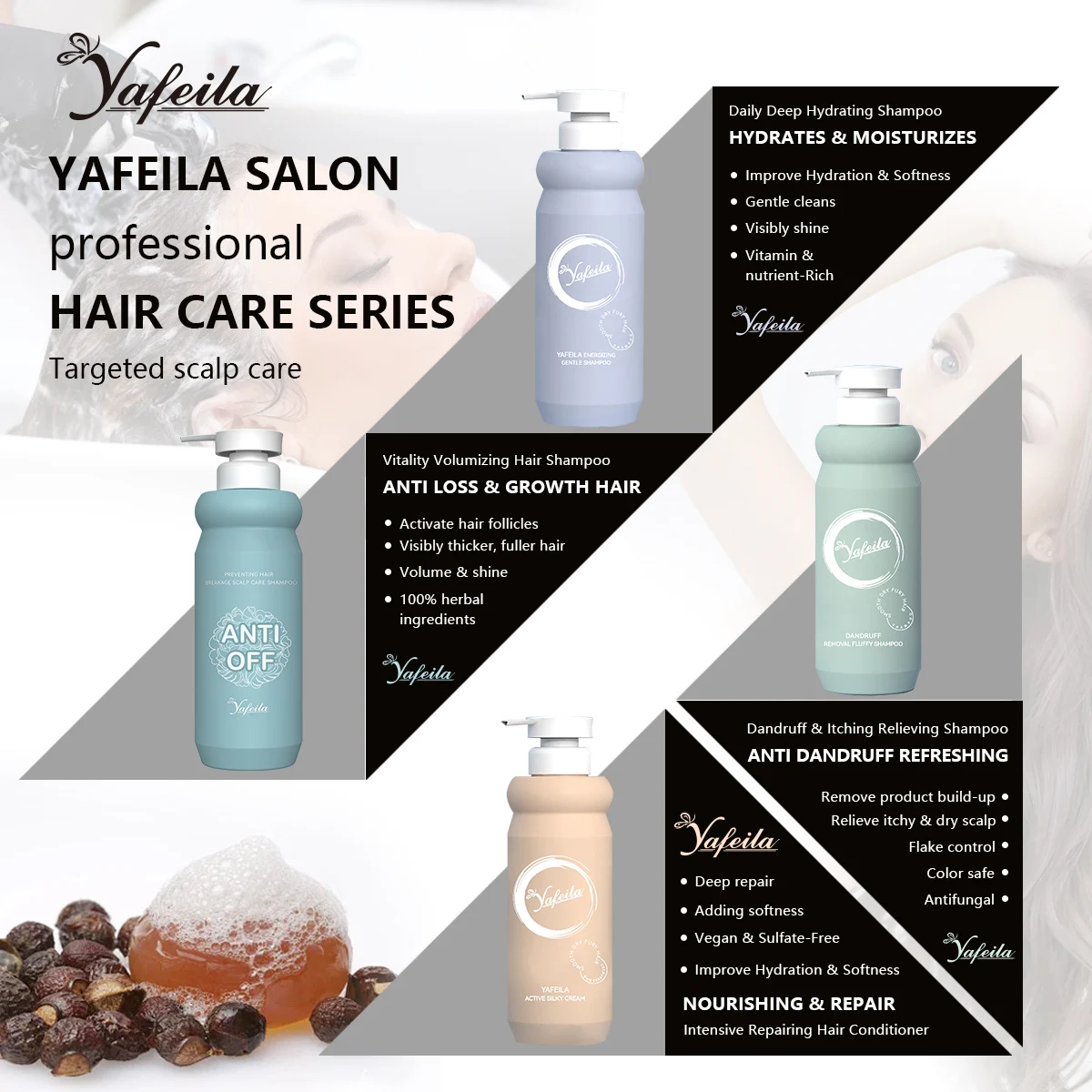 Organic DHT Blocker Shampoo and Conditioner With Ginseng Thinning Defense Medical Grade Hair Loss Shampoo for Growth
