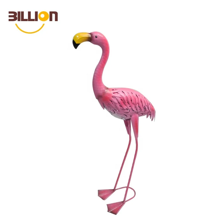 Газон стоя двор арт Сад орнамент, открытый скульптура, металл Розовый фламинго