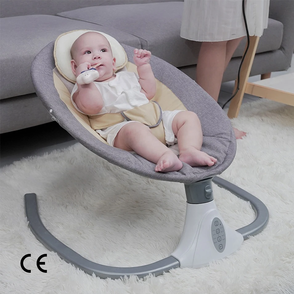 Bed and chair rocker music cotton smart balance feeding girl boy rocking swing newborn electric baby bouncer