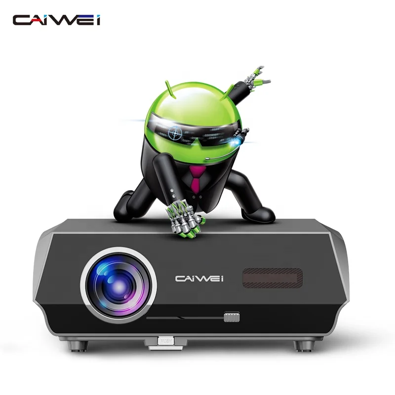 caiwei A12+Q New design Full HD projectors hd 4k 1080p home theater android mini portable projectors 4k presentation equipments