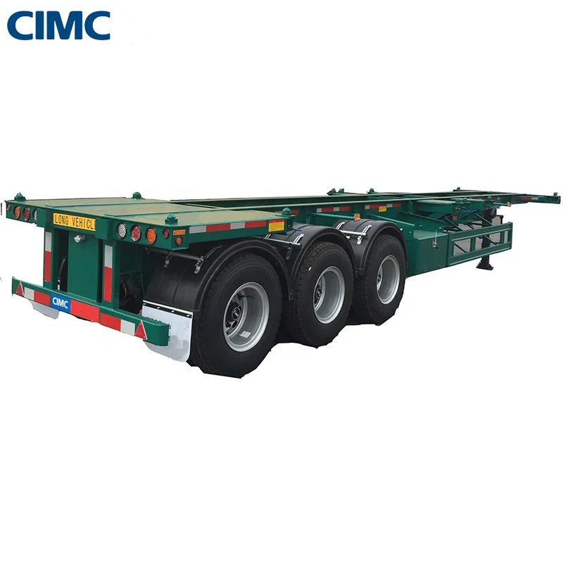 CIMC  20ft 40ft shipping  container chassis skeletal trailer skeleton truck trailer