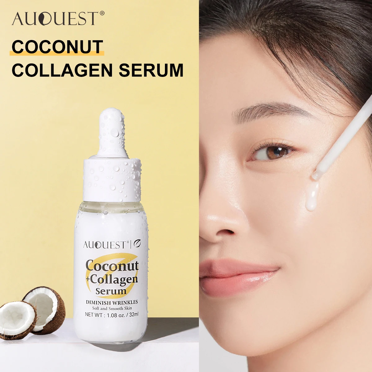 Coconut collagen serum organic Natural Brightening Moisturizer Nourish Whitening Anti Wrinkle Aging face serum