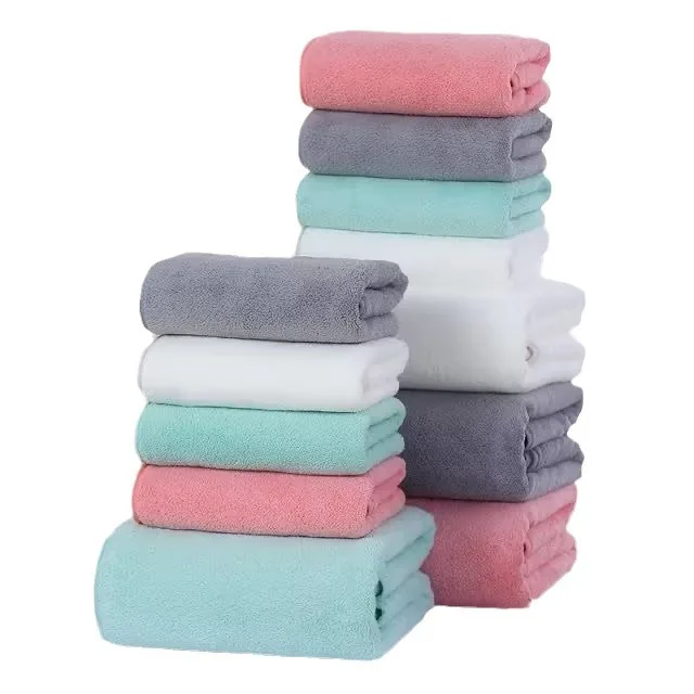 Customized Embroidered Logo 100% Cotton Terry Luxury Bath Face Yellow Towel Set For Spa