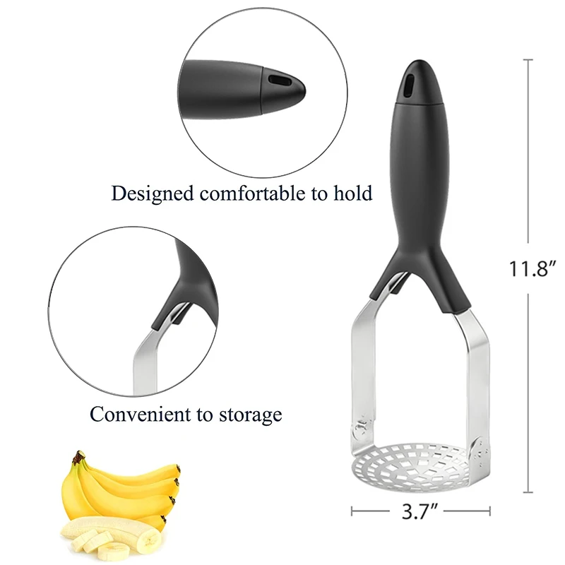 Stainless Steel Kitchen Accessories Vegetable Hand Pressed Manual Ricer Potato Masher Press Slicer Tool