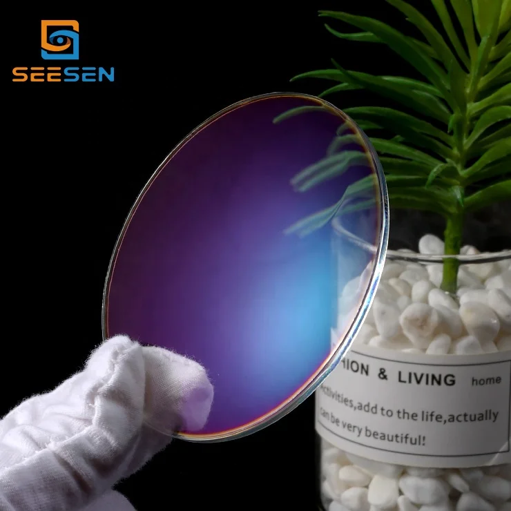 1.59  PC round top bifocal hard and ar coating HMC eyeglasses prescription lenses RT-28 eyewear lens