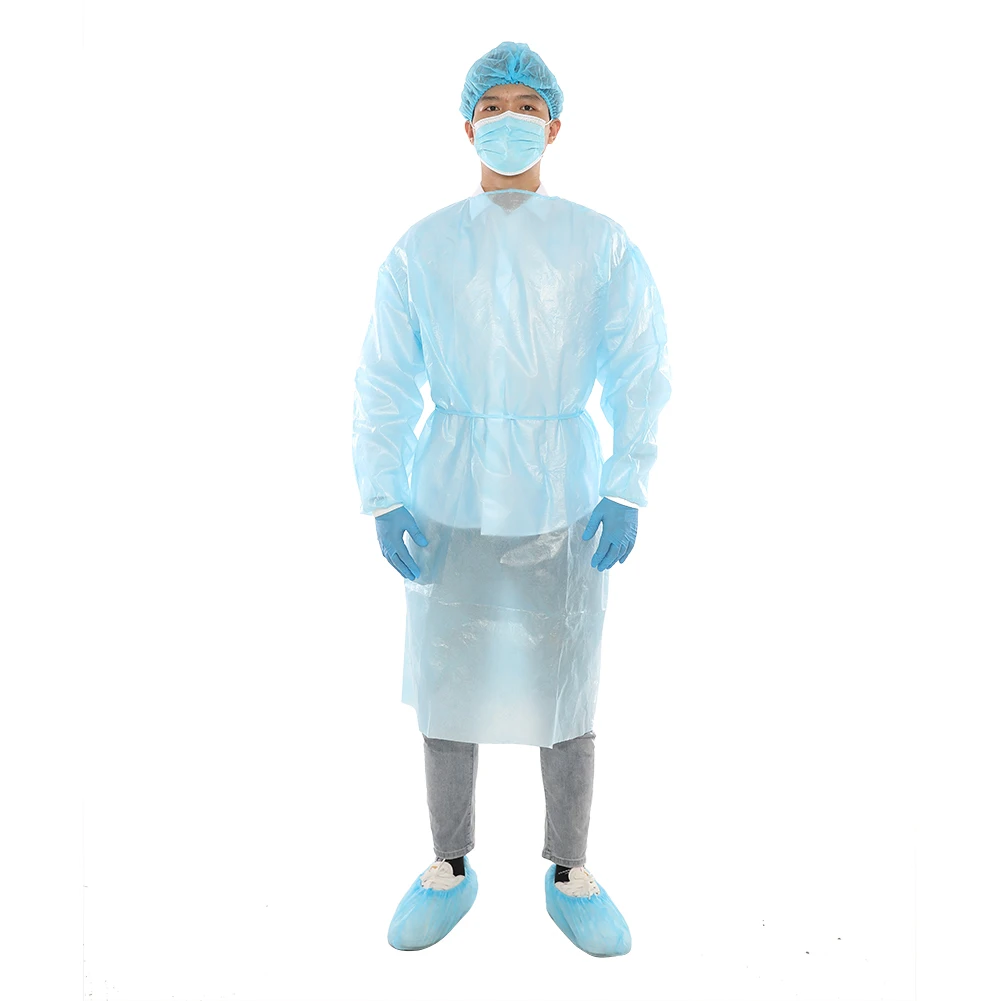 Medical ASTM Level 1disposable isolation gown plastic gown ppe waterproof disposable gowns clinic uniform medical suppliers CE