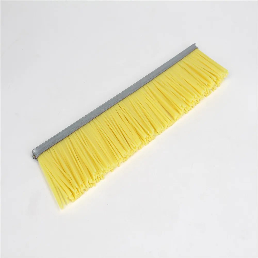 Hard PBT bristle strip brush for machine cabinet
