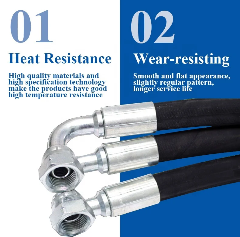 
Industrial Fuel Oil Hydraulic Rubber Hose Pipe High Pressure Diesel SAE100R EN853 ISO Hydraulic Fuel Hose 