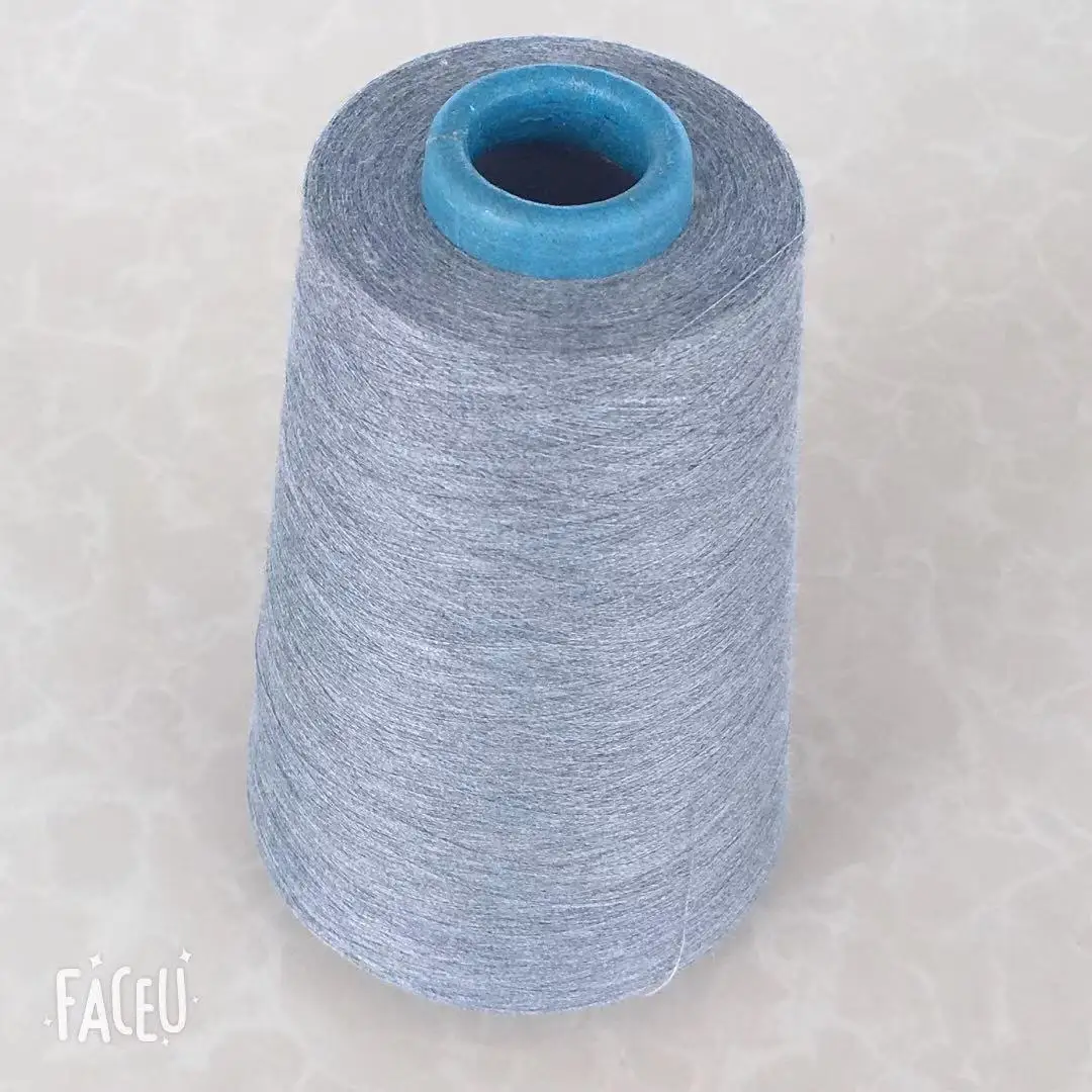 32ST/R 65/35 Hemp grey  fancy yarn can be processed by custom color spun yarn blended yarn