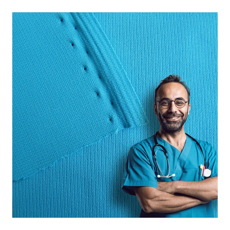 99% polyester 1% antistatic yarn 220g anti chlorine scrubs nurse uniforms fabric medical fabric