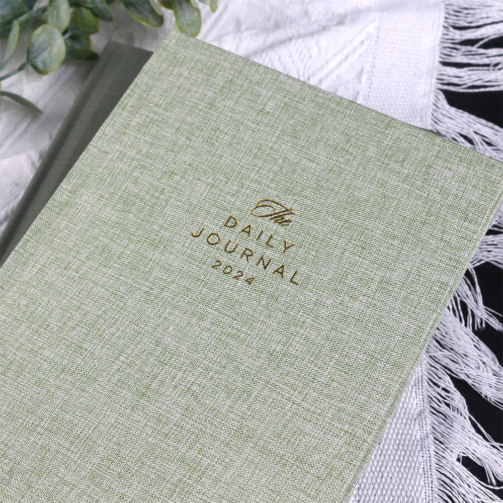 Luxury Linen Hardcover  Business Meeting Journal Notebook Travel Dairy Printing Service Planner Printing
