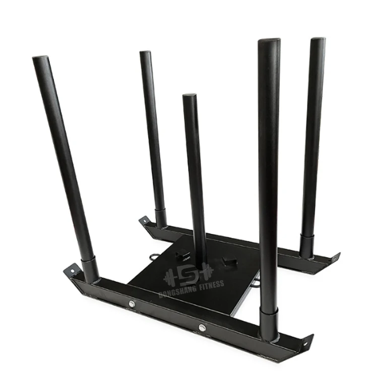 Fitness Gym Equipment Prowler Sled Strength Training Power Sled With 4 Poles
