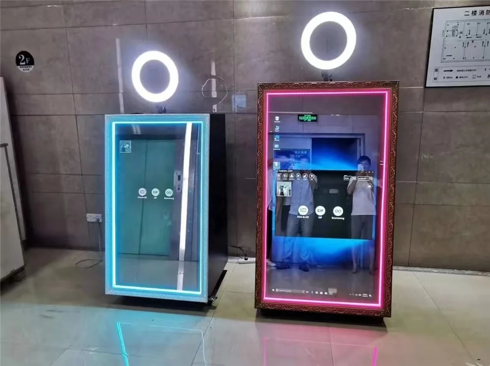 ANGE  Photo Booth mirror photo booth magic mirror with case photo booth with printer selfie touch screen