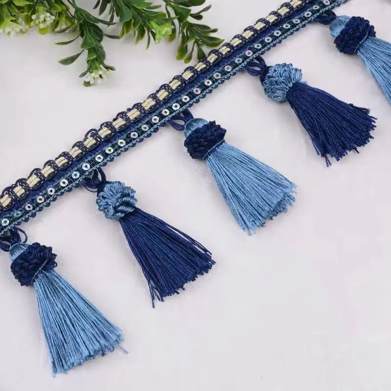 Аксессуары для штор оптовая продажа Золотые декоративные занавески с