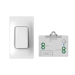2 button 1 receiver Dual-control US wireless kinetic energy wall switch long-distance battery-free self-generating lamp switch