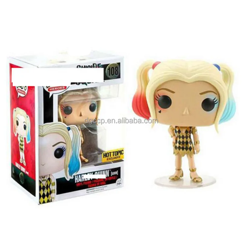 Hot Selling Suicide Squad Harley Quinn Character Joker Action Figure Funkos POP for Kids with Protection Box