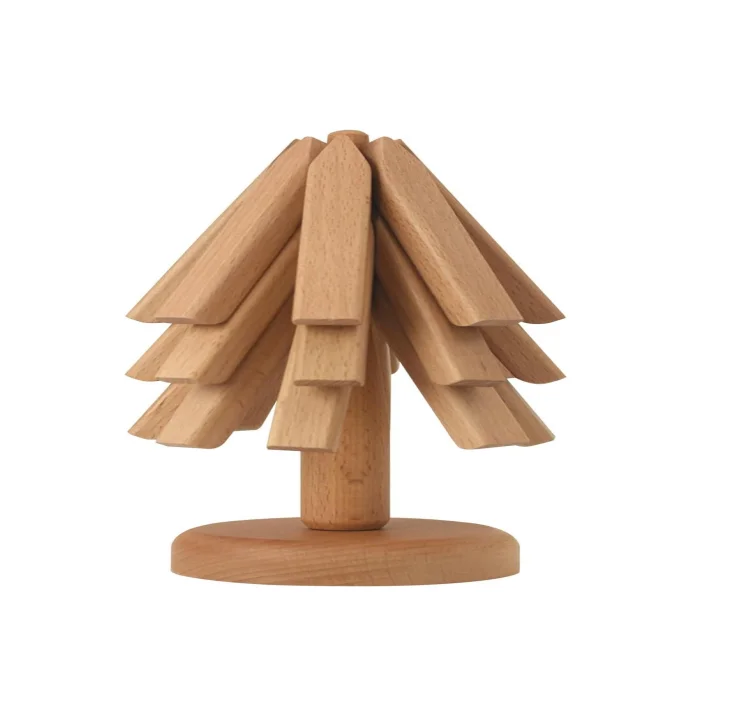 Деревянные подставки под заказ из черного ореха для горячих блюд набор подушек в форме дерева чайных горшков оптовая продажа подставка