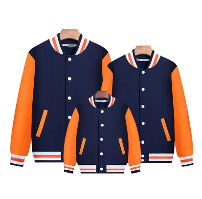 Бейсбольная куртка с логотипом на заказ для девочек и мальчиков, на весну и осень, семейные сочетающиеся бейсбольные куртки для папы, мама и я, одежда для маленьких мальчиков, пальто