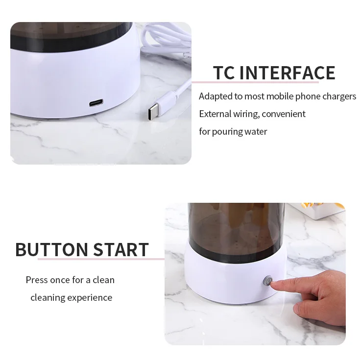 Upgraded Edition  Automatic Spinning Makeup Brush Cleaner Machine for All Sizes of Brushes Sponges Beauty Eggs Powder Puffs
