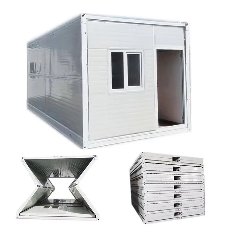 20ft Expandable Prefab Villa Smart 2 Bedroom Container Home Wooden Steel Shop Office Toilet Kitchen Warehouse Living Room