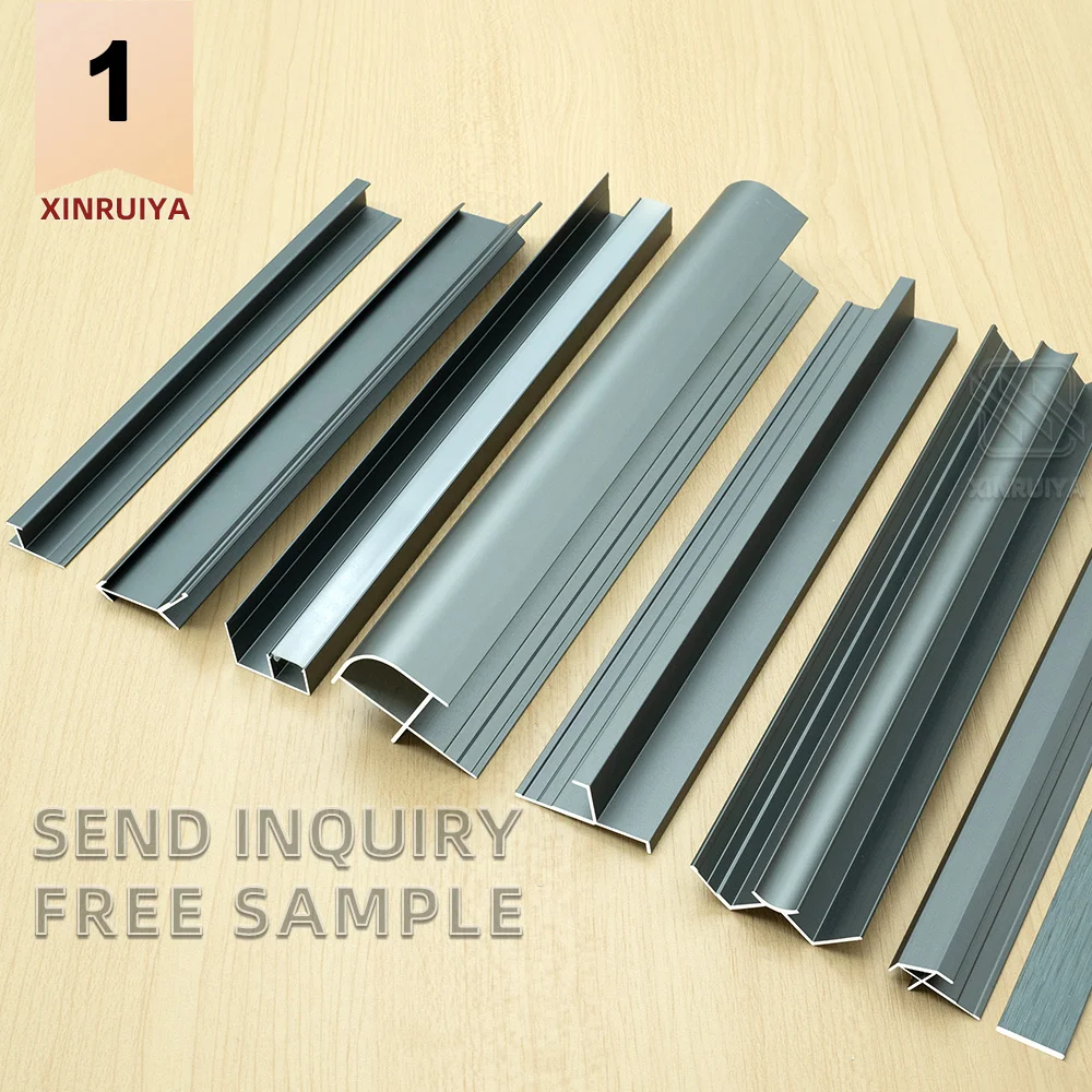 Matt Metal Charcoal Gunmetal Light Gray Dark Grey Anthracite Tile Edge Trim Edging Corner Beading Strips Grey For Tiles