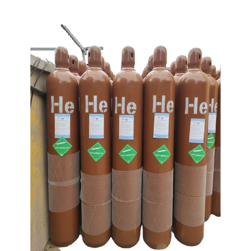 Промышленный высокочистый 99.999% гелий газ в 40L 50L стальные баллоны сжимают резервуар для