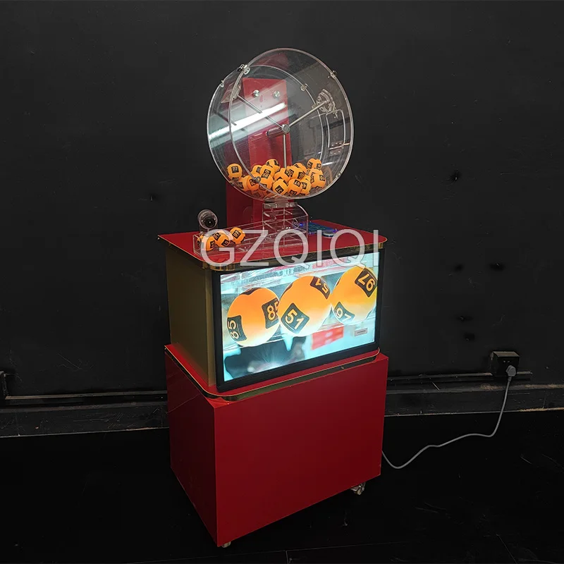 Lucky draw machine by mechanism for lottery machine with TV J400V