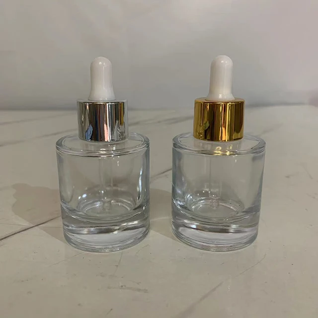 Hengjian wholesale 30ml glass essential oil bottle with dropper for serum bottles cosmetic packaging