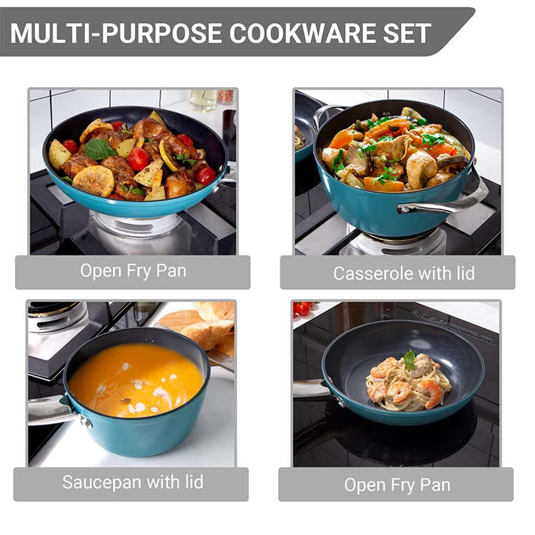 China Professional Manufacture Wholesale High Quality Non Stick Kitchen Cookware Set