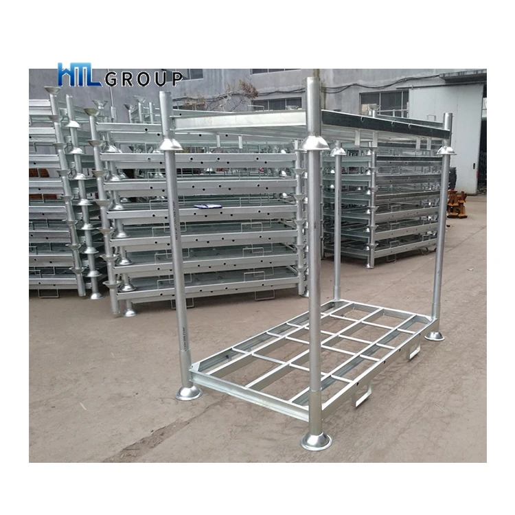 Powder coating removable transport stackable strong durable steel stacker pallet