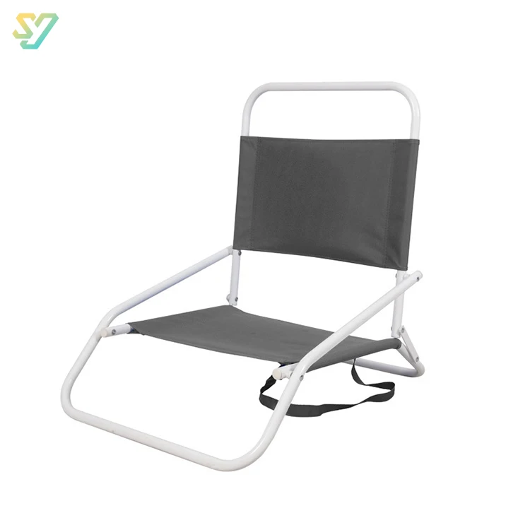 SY manufacturer backpack beach chairs for fat people gray aluminum beach chair custom logo summer sea low beach chair