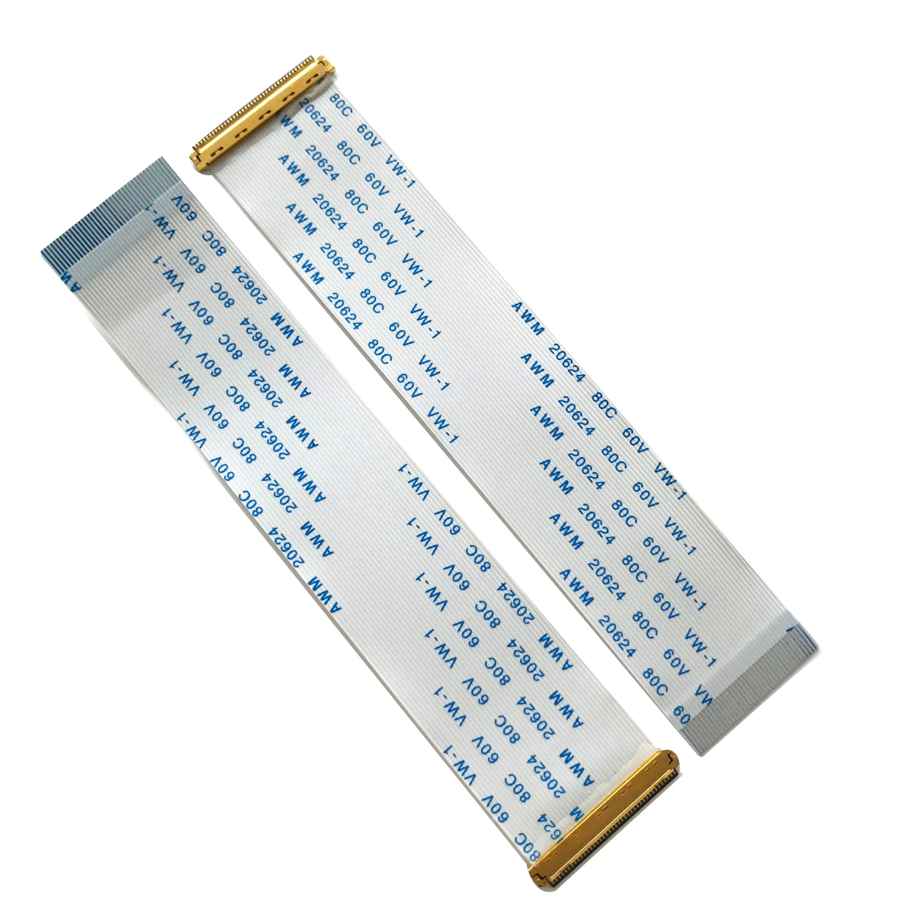 1.25mm Pitch 4P 16P 28P Ffc Cable A Type AWM 20624 20706 2876  80c vw1 Flexible Flat Cable