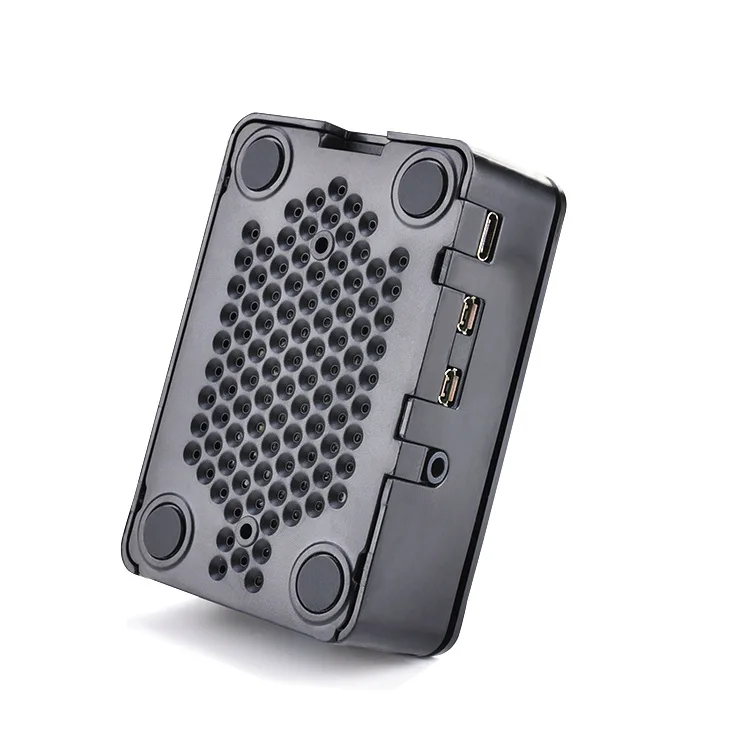 Custom Factory 4B Square Black Enclosure Box  Housing Shell  Raspberry Pi  Case